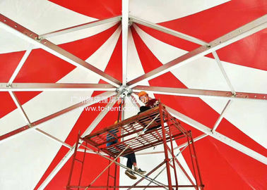 Шатры ткани ПВК красного цвета алюминиевого сплава цирка романтичные восьмиугольные для партий с стенами ПВК