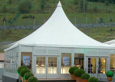 Роскошный ручной украшенный сад ПВК Веддинг шатер сени пагоды высокого пика для события
