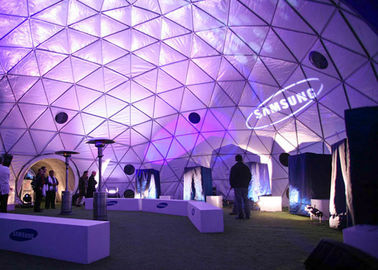 шатер геодезического купола диаметра 8м тяжелый особенный на открытом воздухе алюминиевый, большой шатер купола