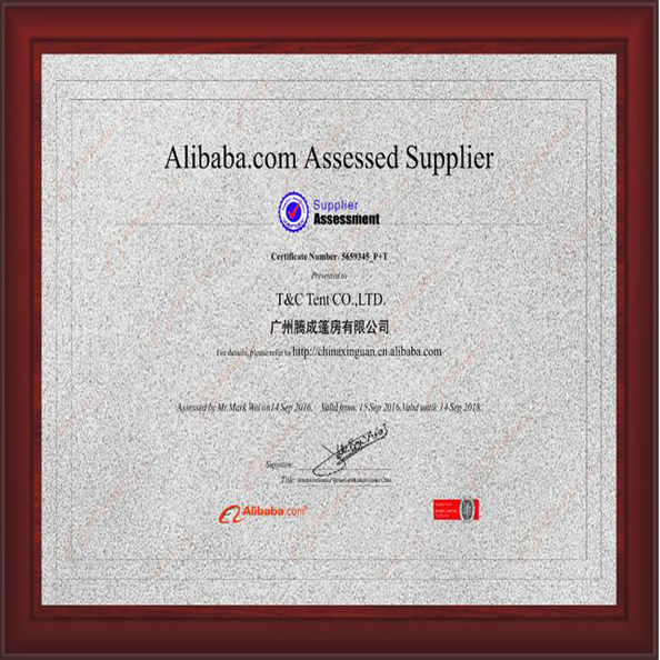 Китай T&amp;C TENT CO.,LIMITED Сертификаты